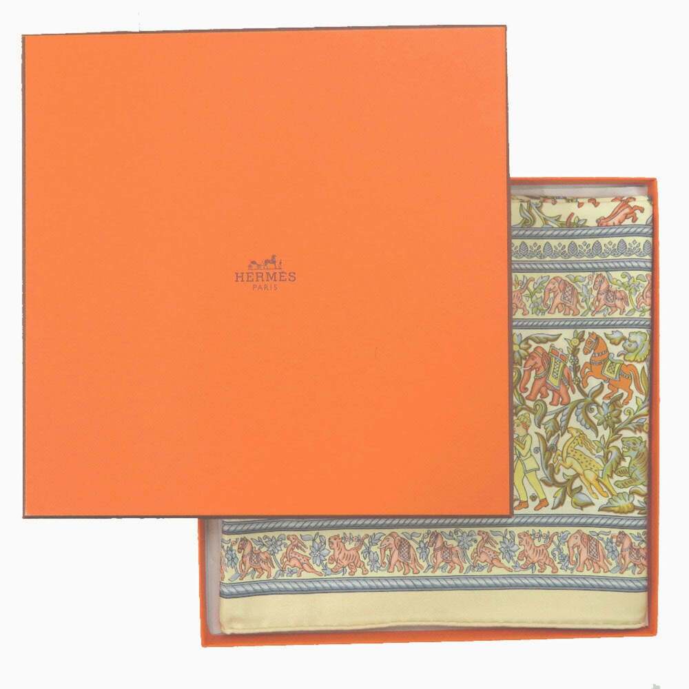 HERMES Authentic Blue Silk Scarf - Picture 2 of 5